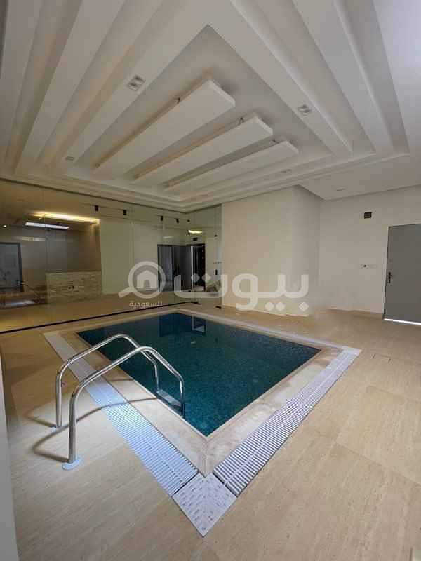 Villa staircase in the hall and 2 apartments for sale in Al Mahdiyah district, west of Riyadh