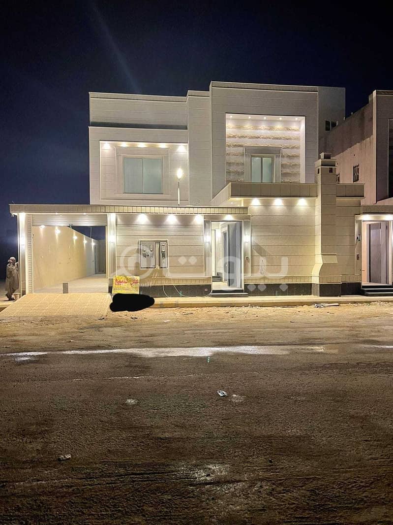 Villa with internal stairs corner with two apartments for sale in Al-Mousa, west of Riyadh