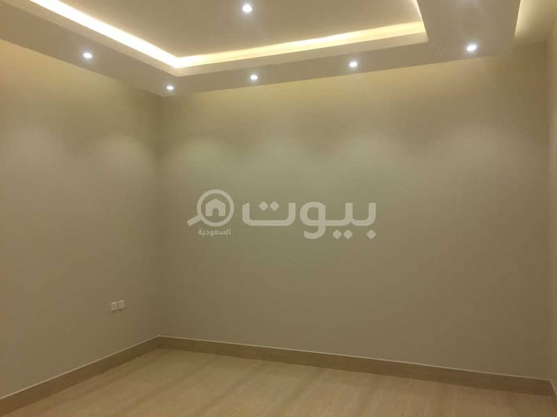 Apartment with roof for rent in Al Taawun, North Riyadh