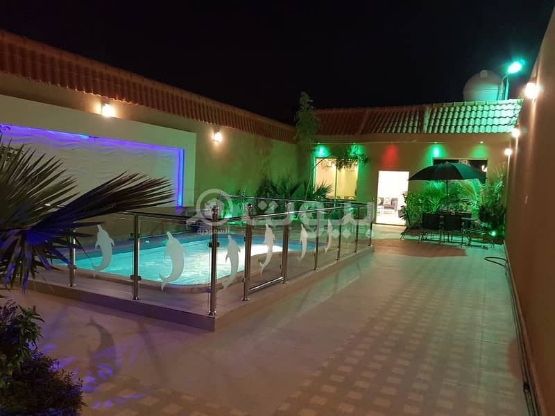 شاليه مع مسبح للإيجار اليومي في المهدية، غرب الرياض