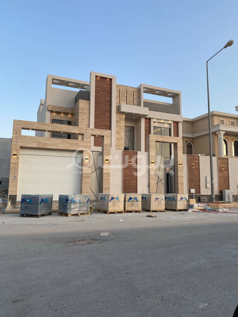 Modern villa with stairs, hall for sale in Hittin, North Riyadh