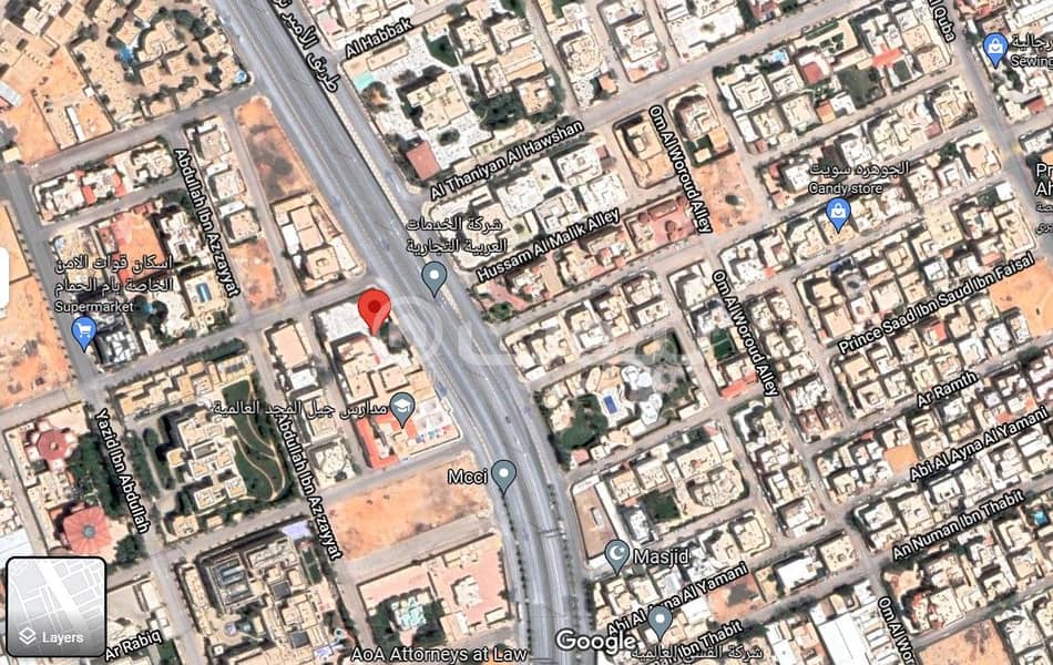 أرض سكنية | 4068م2 للبيع في حي المعذر، غرب الرياض
