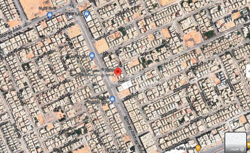 Two plots of land for sale in Al-Sahafah district, north of Riyadh