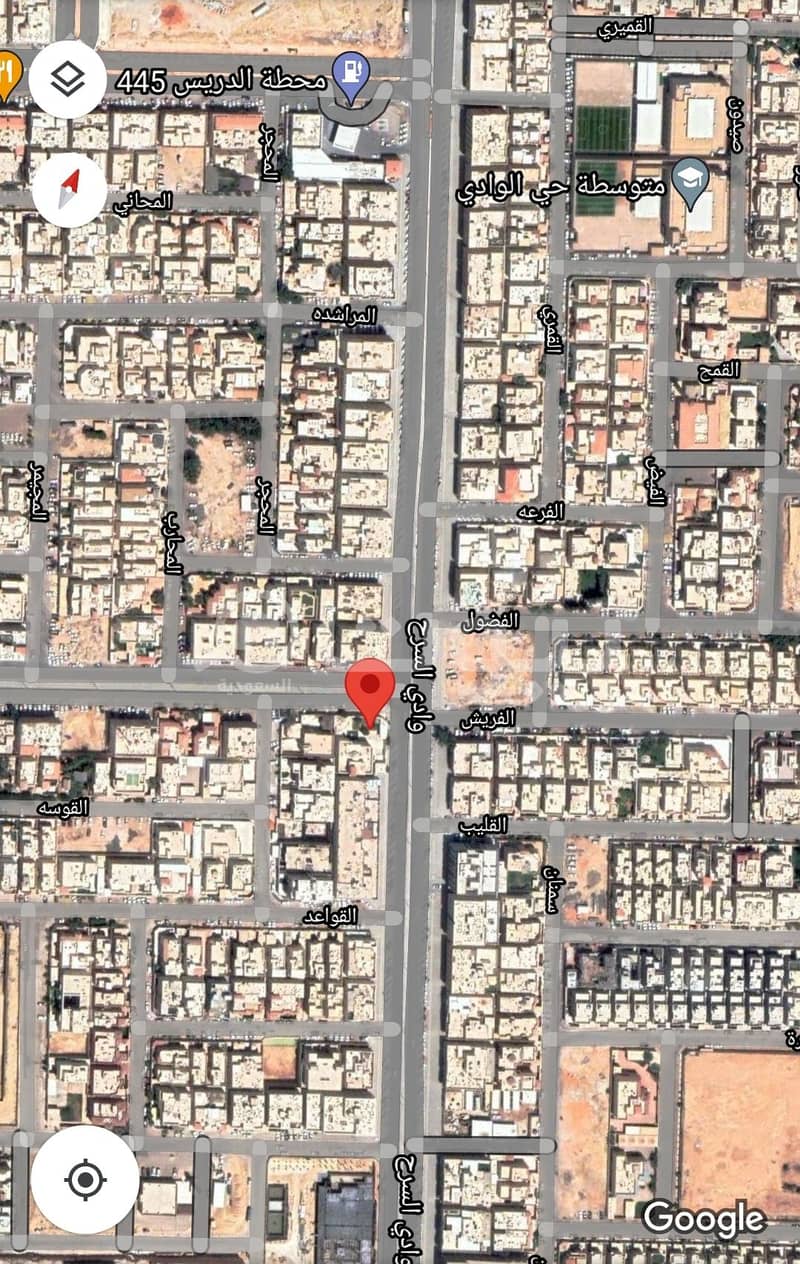 Commercial land for sale in Al Wadi district, north of Riyadh