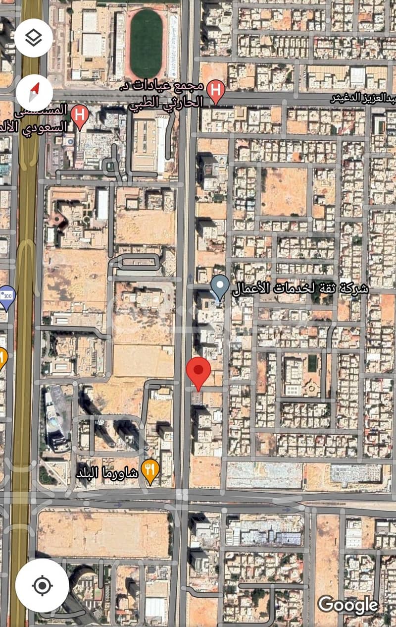 Commercial land for sale in Al-Sahafah district, north of Riyadh