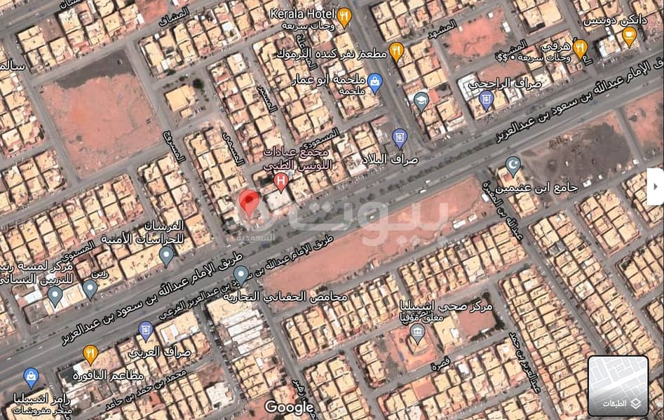 Corner commercial land for sale in Ishbiliyah district, east of Riyadh | 1500 sqm