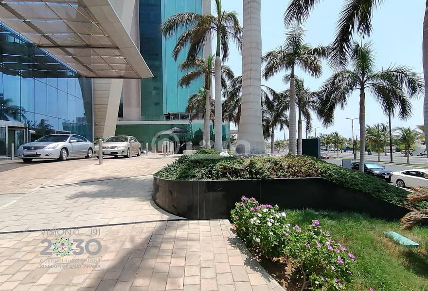 Commercial office for rent in The Headquarters Business Park Tower in Al Shati, north of Jeddah