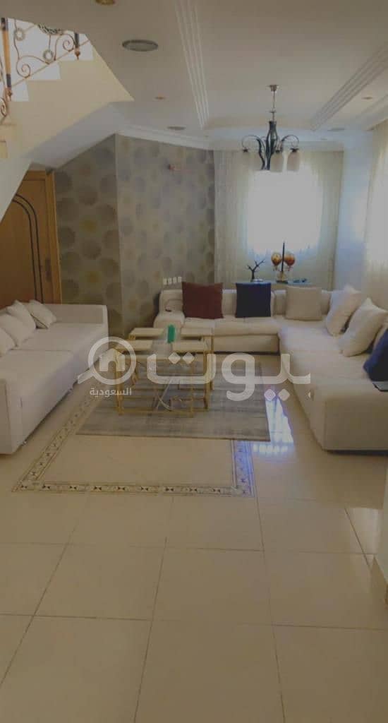 Villa staircase in the hall for sale in Al-Nafal district, north of Riyadh