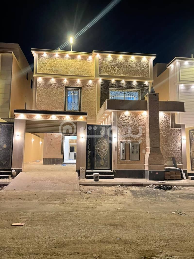 Villa with internal stairs with 2 apartments in Al Mousa, Tuwaiq, West Riyadh