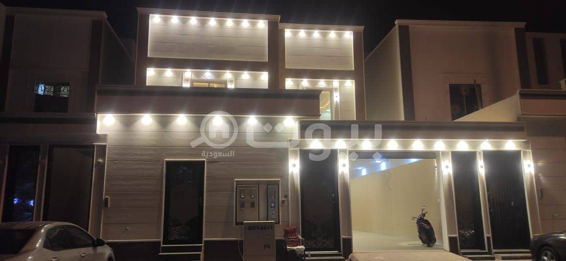 Luxury villa for sale stairs + two apartments in Al Rimal, east of Riyadh