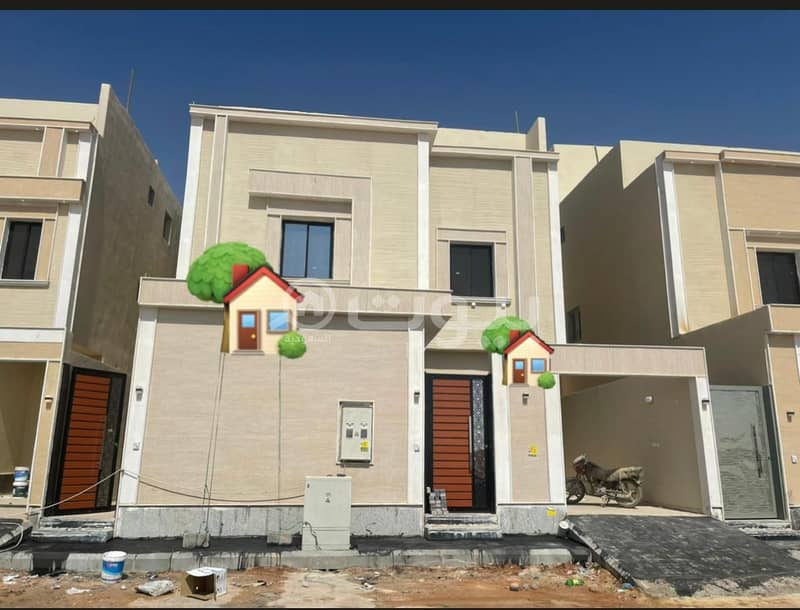 Villa with internal stairs and two apartments for sale in Ribal Al-Rimal neighborhood, east of Riyadh