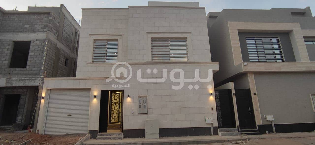 Luxury villa for sale with internal stairs and two apartments in Al Yarmuk, East Riyadh
