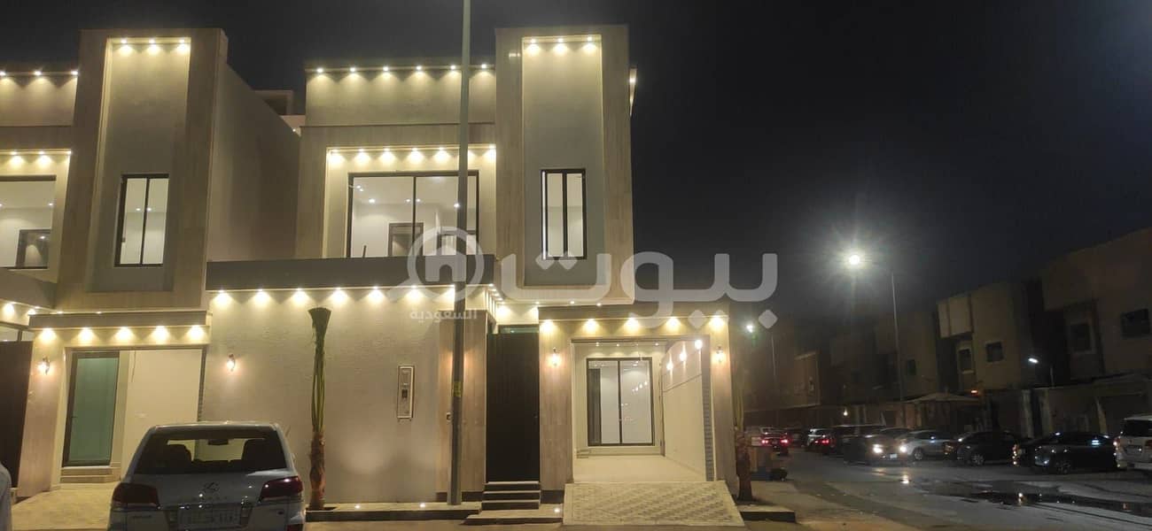 Luxury villa for sale with internal stairs and 2 apartments in Al Yarmuk, East Riyadh