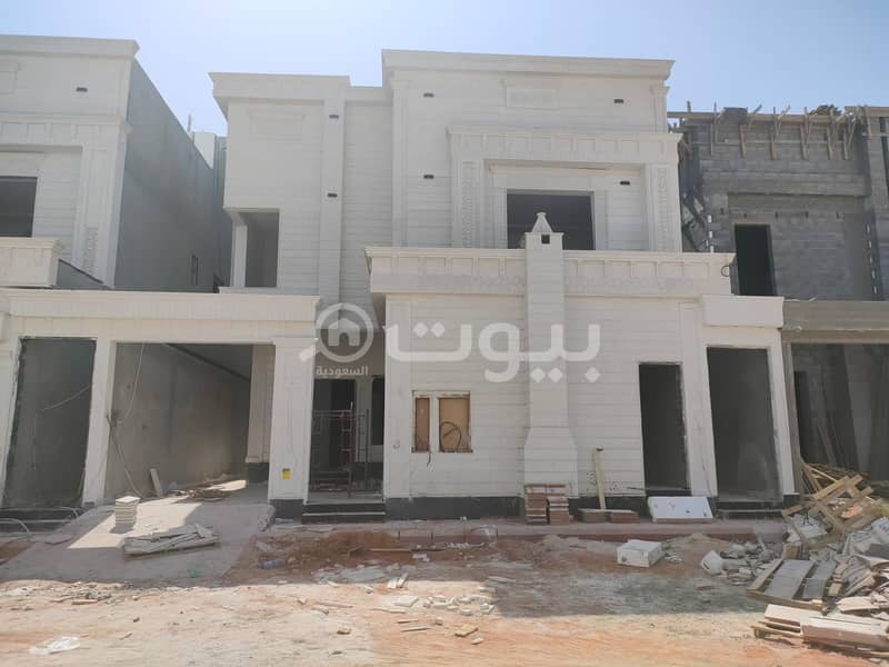Luxury villa for sale with internal stairs and two apartments in Al Rimal, east of Riyadh