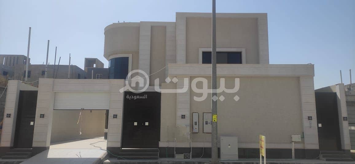 Luxury villa for sale with internal stairs and 2 apartments in Al Rimal, east of Riyadh