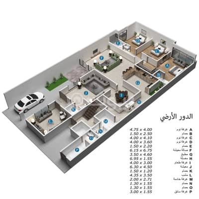 9 Bedroom Villa for Sale in Riyadh, Riyadh Region - Two floors villa and apartment for sale in Al Dana project B6 in Al-Rimal neighborhood, east of Riyadh