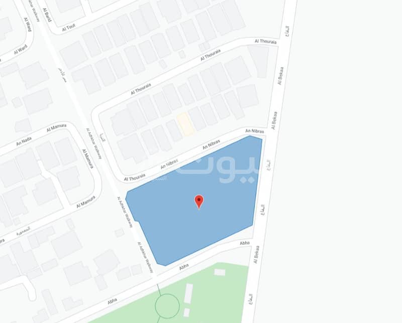 Land for sale in Abha Street in Al-wahah neighborhood, north of Riyadh