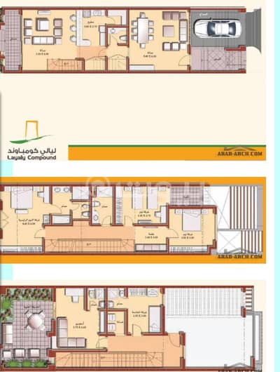 4 Bedroom Villa for Sale in Riyadh, Riyadh Region - For sale villa in Layali compound in Al Yasmin, north of Riyadh