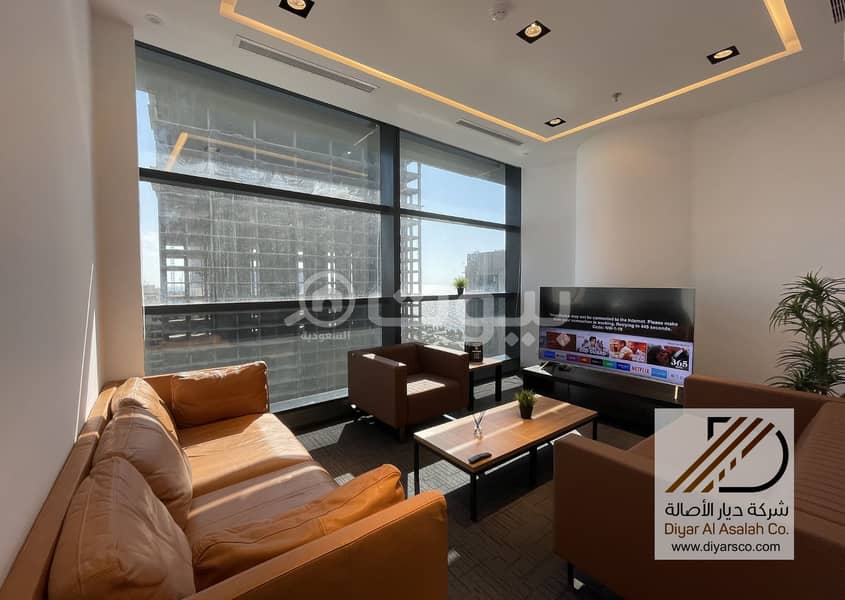 Luxury office with Sea view for rent in HQ Tower, Al Shati Dist -  Jeddah