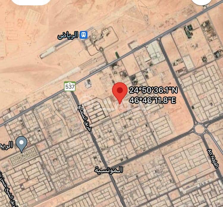 Corner residential land for sale in Al Munsiyah, East Riyadh