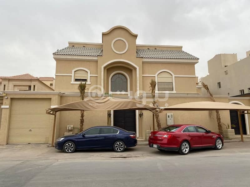Villa with a pool and a garden for sale in Al Yasmin, North of Riyadh