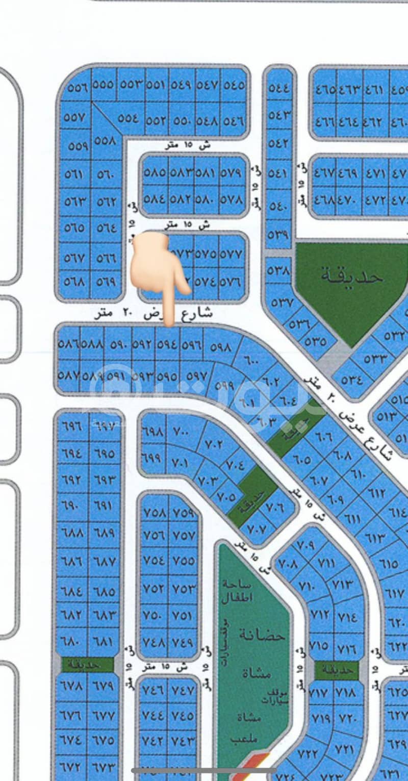 Residential Land for sale in Al Yaqout, North of Jeddah