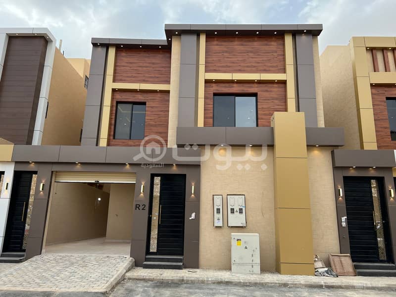 Villa with internal stairs with two apartments for sale in Al Rimal Al-Babtain neighborhood, east of Riyadh