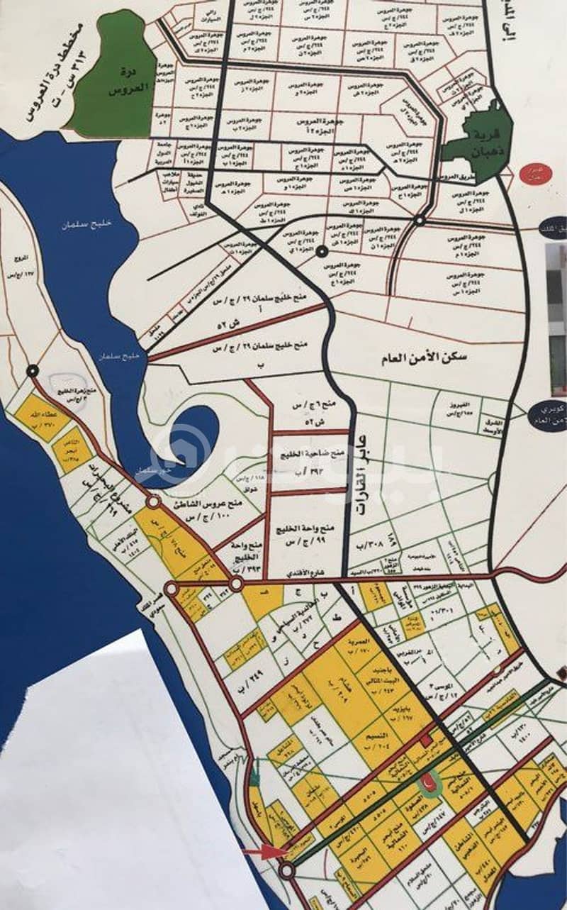 Land for sale in Al Al Sheraa district, north of Jeddah