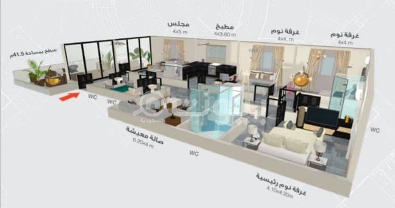 Annexes for sale in Al Taiaser scheme, north of Jeddah