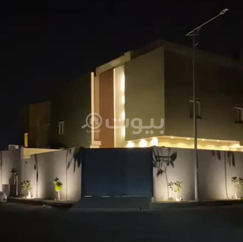 Modern design corner villa for sale in Al-Arid district, north of Riyadh