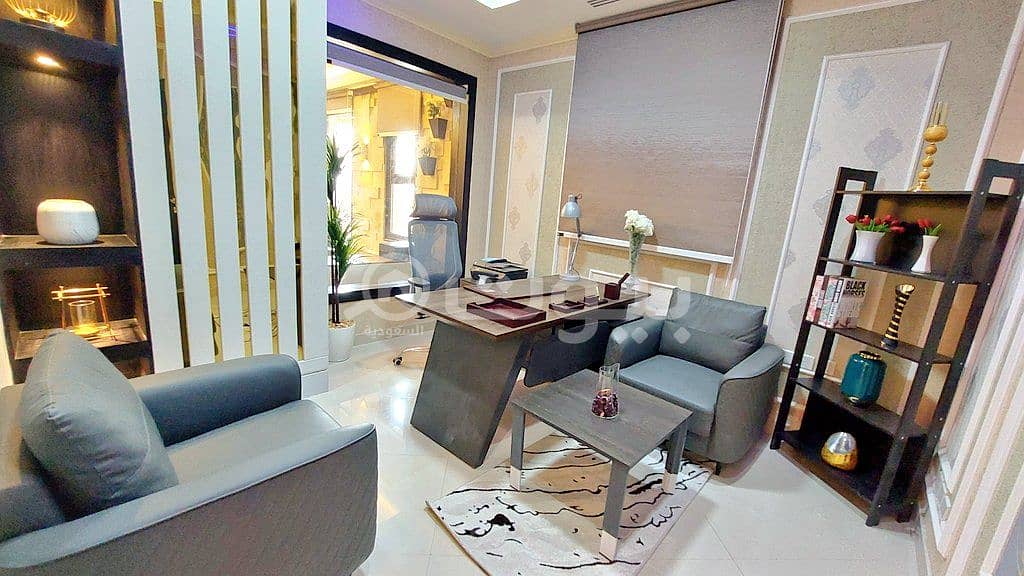 For rent an office with hotel and hospitality services in the Olaya district, north of Riyadh