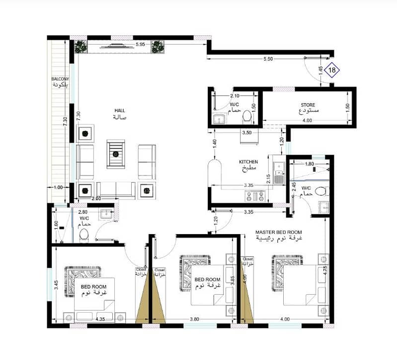 Apartment in Al Arid, North Riyadh at 929,000 - 9 Photos - 87511484