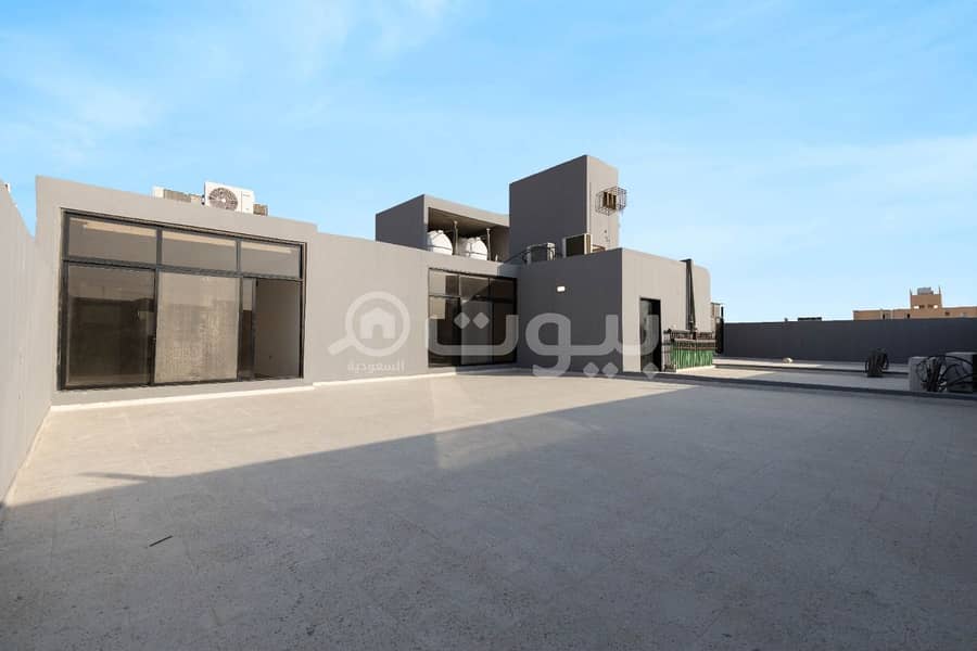 For sale an apartment with a roof, in Laban district, west of Riyadh
