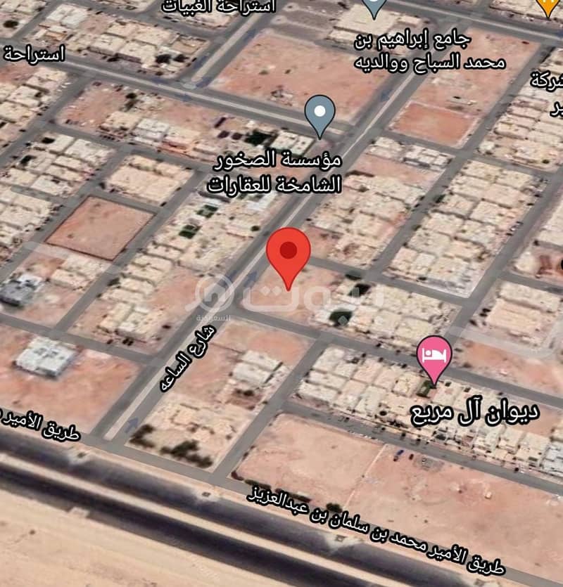 Corner land for sale in Al Munsiyah district, east of Riyadh