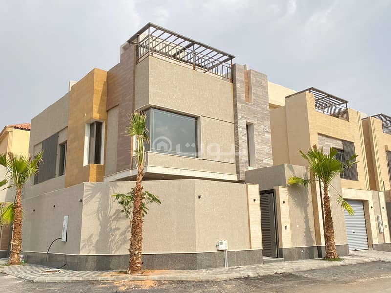 Luxurious villa with internal staircase only in Al Yarmuk, East Riyadh