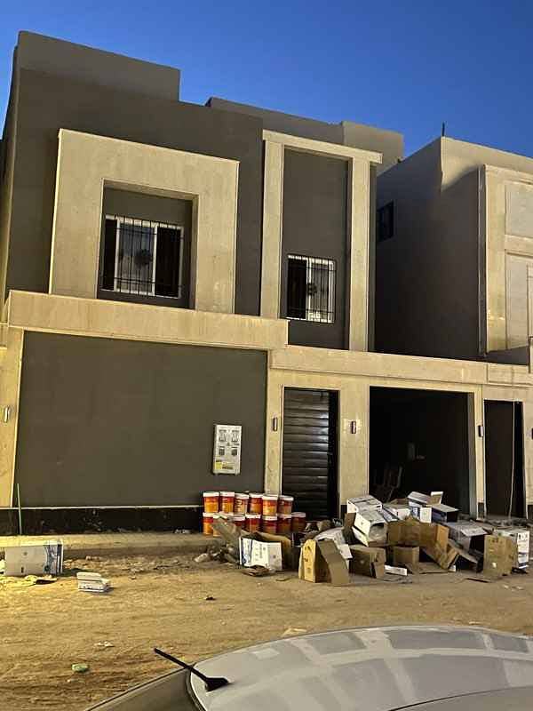 Modern villa with stairs hall and apartment for sale in Al Rimal, east of Riyadh
