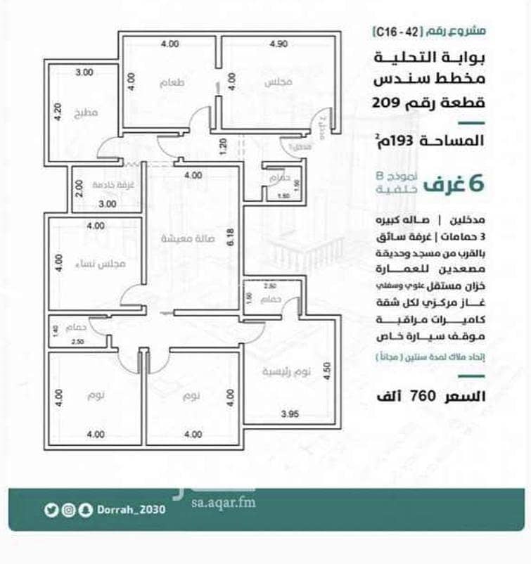 Apartment in Jeddah，North Jeddah，Al Waha 6 bedrooms 760000 SAR - 87525060