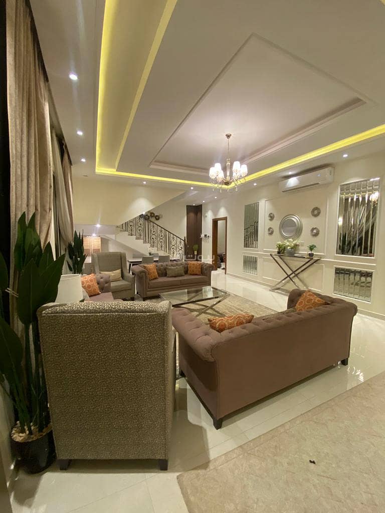 An internal staircase villa with two apartments for sale in Al Arid, north of Riyadh