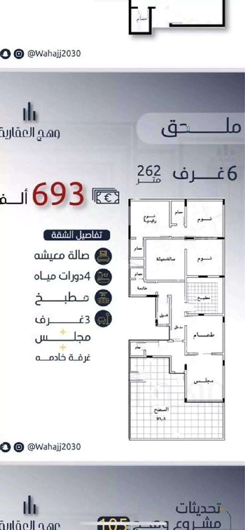 4 Rooms Apartment For Sale on Darat Al Marwah Street, Jeddah
