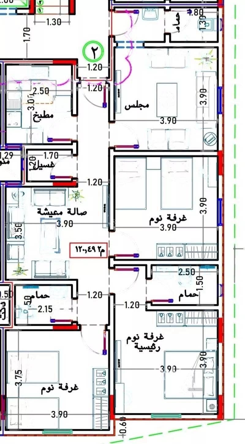 شقة 3 غرف نوم للبيع على شارع الملك عبدالعزيز، جدة