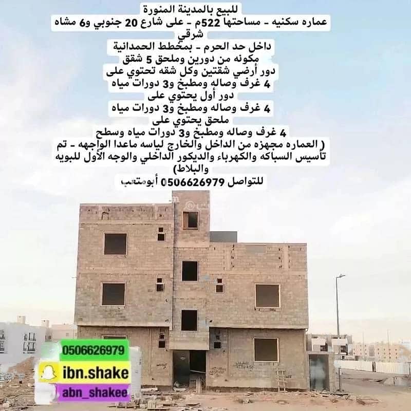 20 Rooms Building For Sale, Ibn Sind Al Basri Street, Medina City