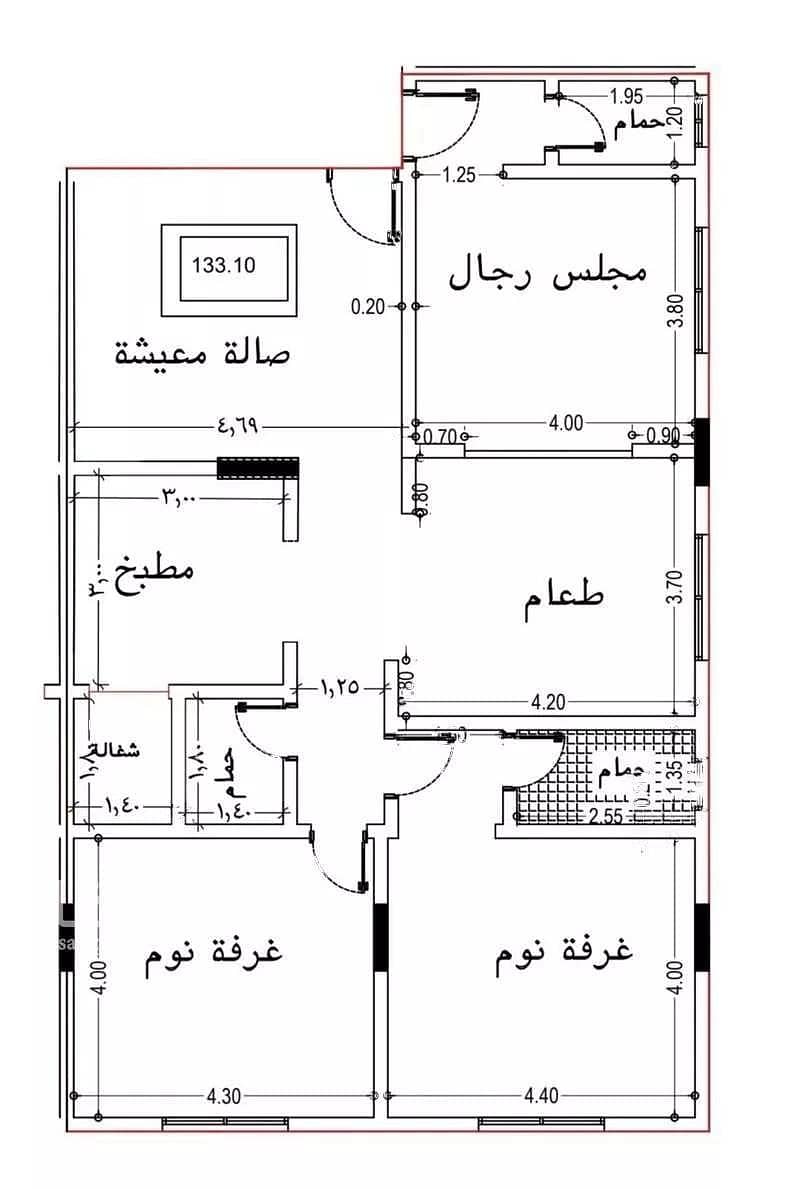 4 غرف شقة للبيع، شارع شبير ابن مبارك، جدة