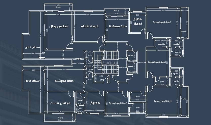 Apartment in Jeddah，North Jeddah，Al Nahdah 7 bedrooms 2200000 SAR - 87565944