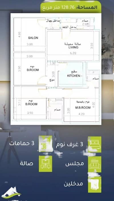 فلیٹ 4 غرف نوم للبيع في جدة، مكة المكرمة - شقة للبيع بحي النسيم، جدة