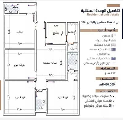 4 Bedroom Apartment for Sale in Jeddah, Western Region - Apartment For Sale on Al Manar Street, Jeddah