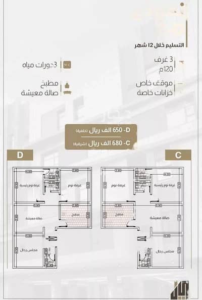 4 Bedroom Apartment for Sale in North Jeddah, Jeddah - 4-Room Apartment For Sale, An Nahdah, Jeddah