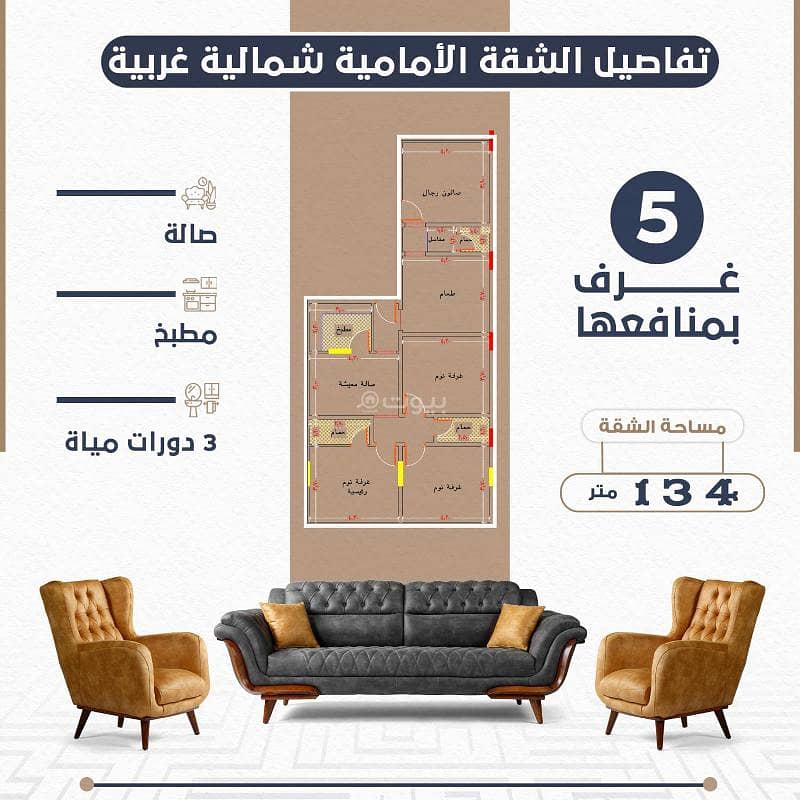 Luxury apartments and annexes for sale in 
Al Naim, North Jeddah