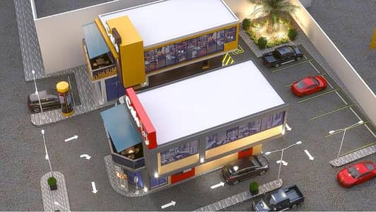 Commercial Building for Sale in Central Riyadh, Riyadh - For sale property consisting of 2 drive-through restaurants and cafes with large spaces over two floors