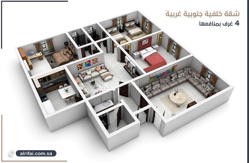 Apartment for sale in Al Rawdah, north of Jeddah