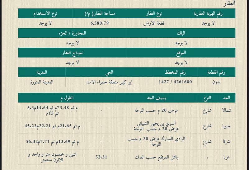 أرض سكنية للبيع في أبو كبير، المدينة المنورة